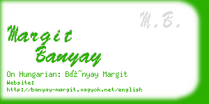 margit banyay business card